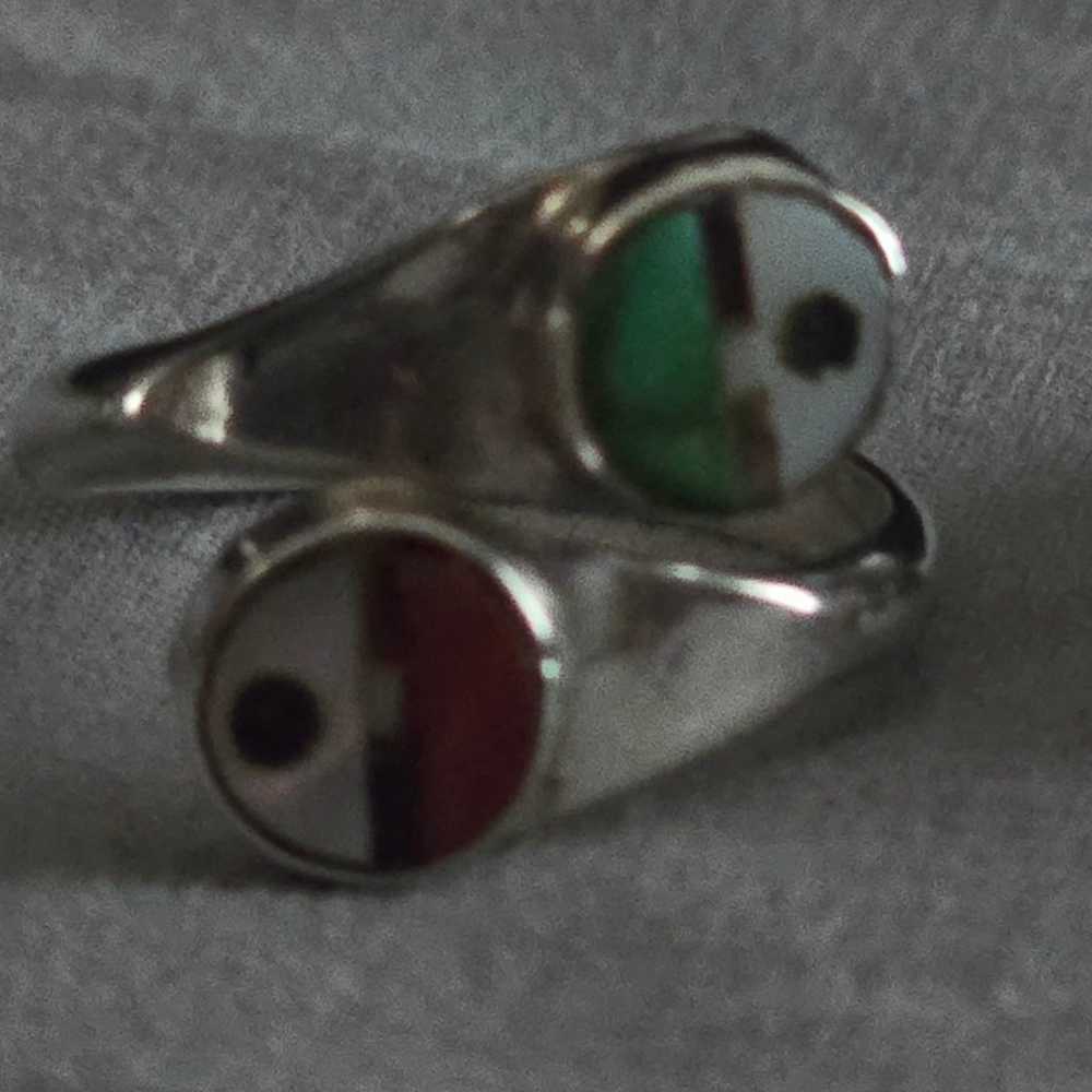 Vintage Sterling Zuni Sunface Ring - image 1