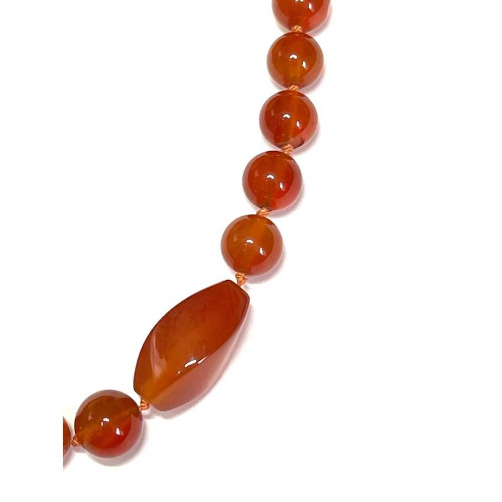 Vintage Necklace Carnelian Genuine Gemstone Vtg C… - image 4