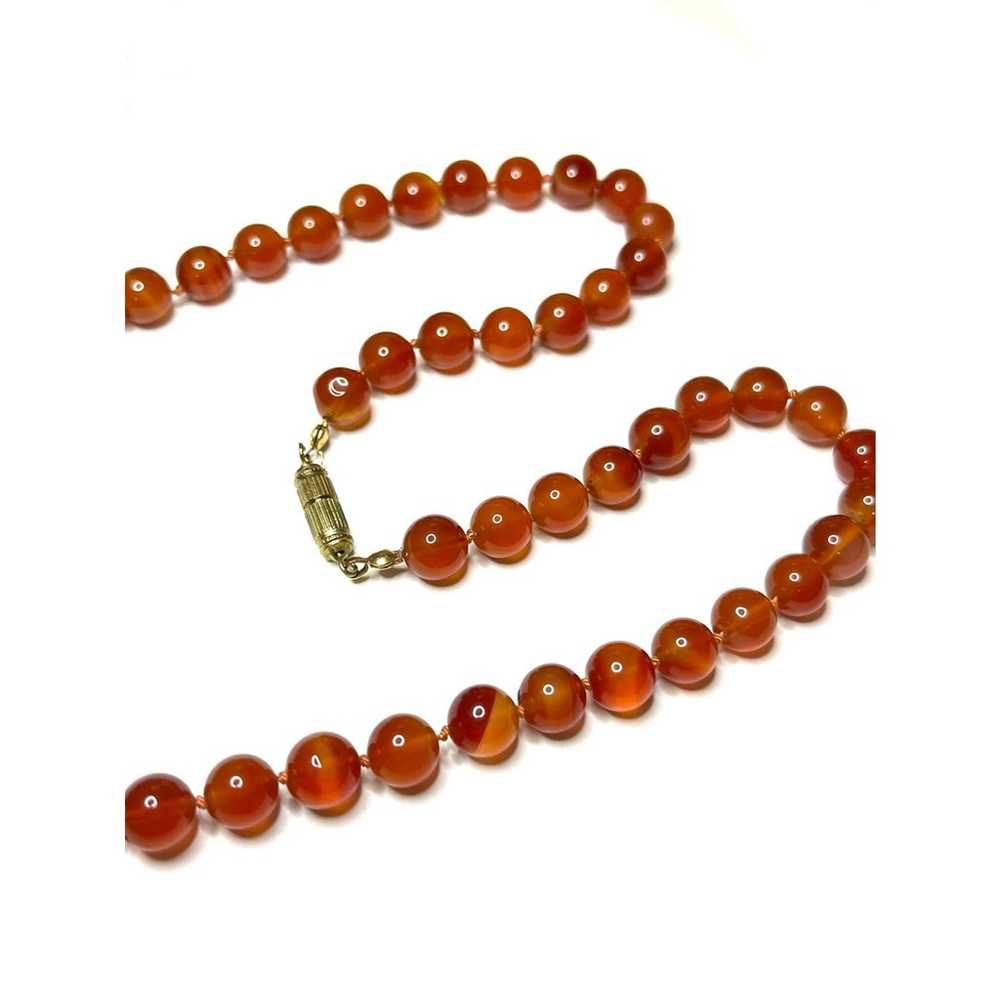 Vintage Necklace Carnelian Genuine Gemstone Vtg C… - image 5