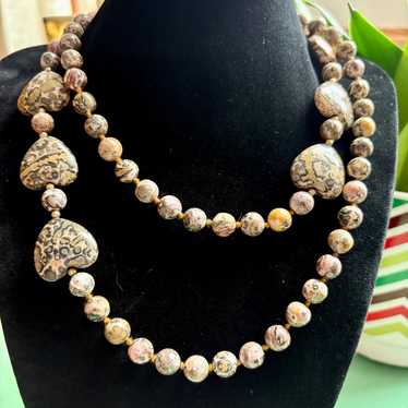 Stunning 925 hot Sterling Crocodile Jasper Necklace