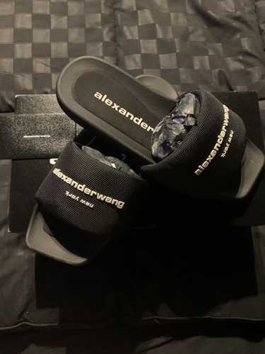 Alexander Wang Black/ white flip flops