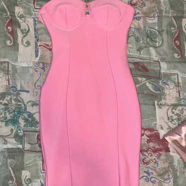 Barbie pink bandage bodycon dress