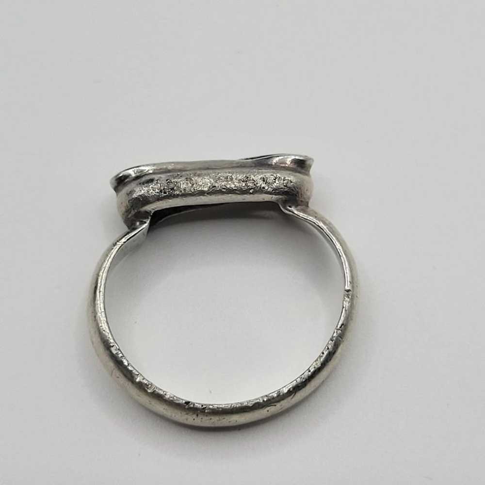 Vintage Sterling silver Artisan made Ring - image 5