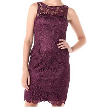 Adrianna Papell Red Lace Cocktail Dress