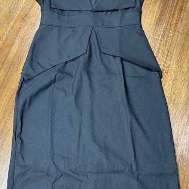 Lioness Midi Dress Women’s Size S Black Plunging … - image 1