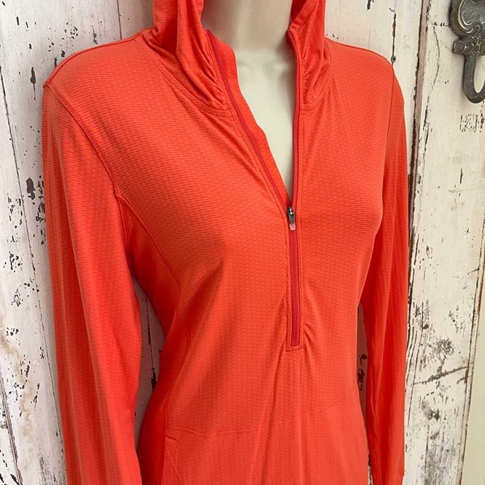 L.L. Bean Size Small Womans' Coral Orange Hooded … - image 4