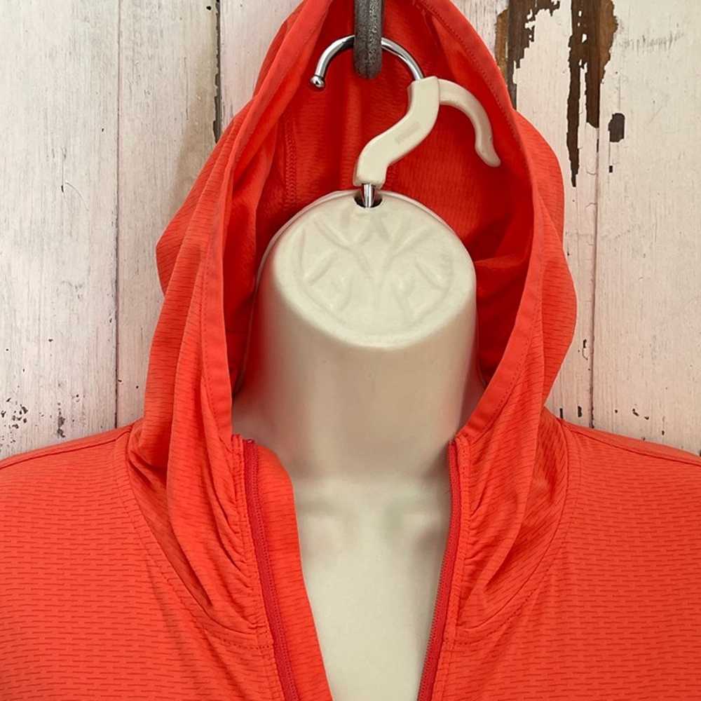 L.L. Bean Size Small Womans' Coral Orange Hooded … - image 6