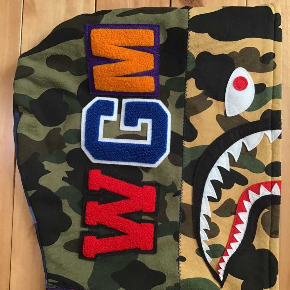 Bape BAPE crazy mix camo shark full zip hoodie a … - image 4