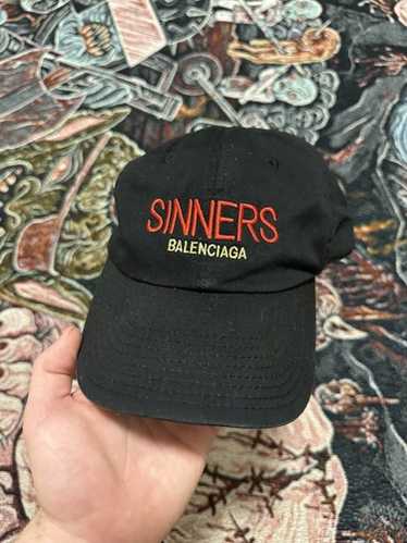 BALENCIAGA Sinners キャップ New With Tags RARE Balenciaga Sinners Collection Embroidered