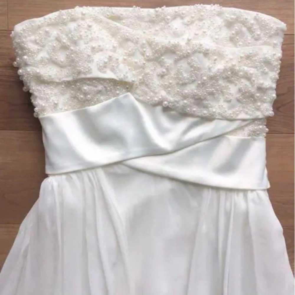 AIEME White Strapless Wedding Dress - image 3