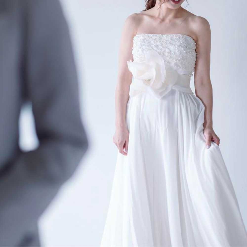 AIEME White Strapless Wedding Dress - image 8