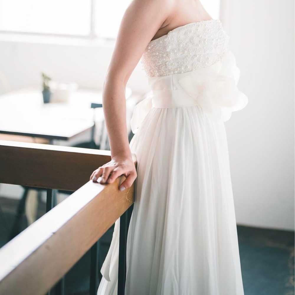 AIEME White Strapless Wedding Dress - image 9