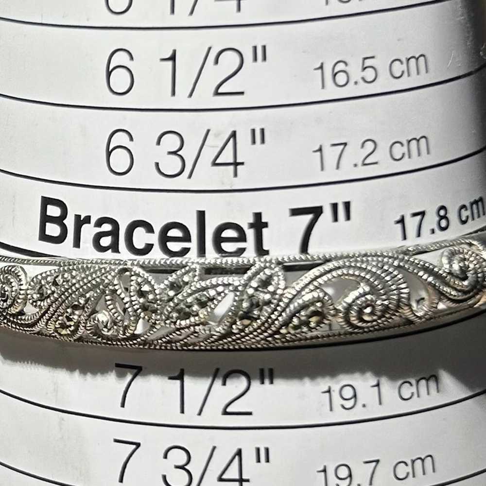 Sterling silver and marcasite Bracelet - image 5