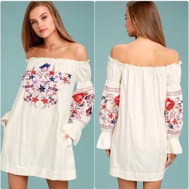 Free People Fleur Du Jour Embroider Floral Dress