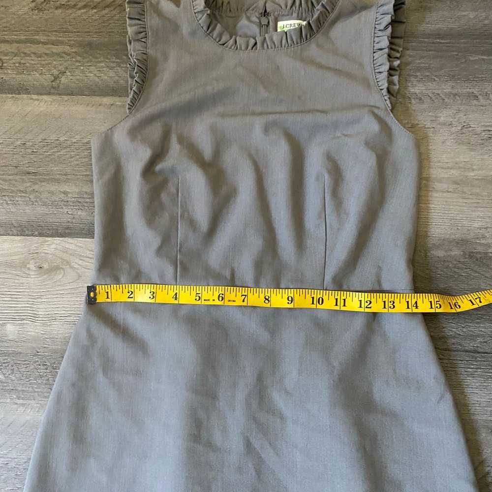 J. Crew Dress Grey Ruffle Size 4 Office Professio… - image 10