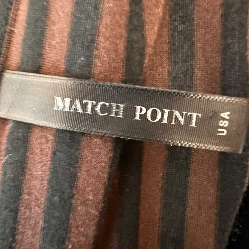 Match Point USA Size Small Brown Black Stripe Bub… - image 4