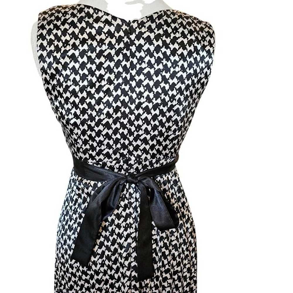 Y2K Size 8 Career Business Dress Houndstooth Empi… - image 6