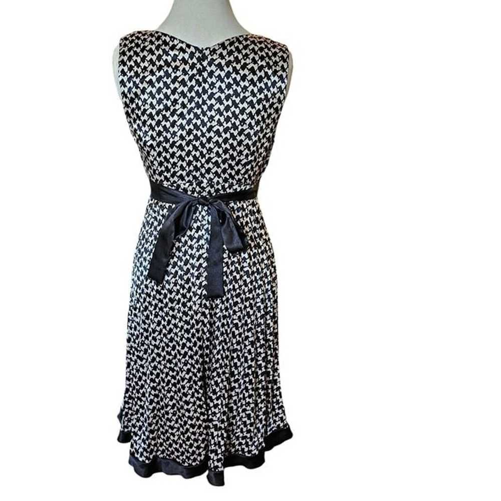 Y2K Size 8 Career Business Dress Houndstooth Empi… - image 7