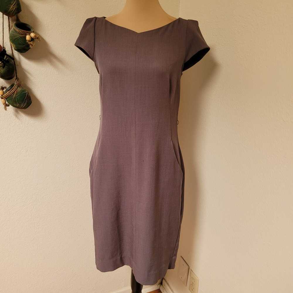 MM Lafleur Charcoal Gray Nisa Shift Dress Size 8 - image 1