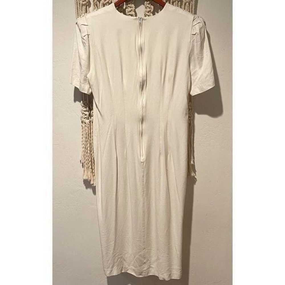 VNTG 80s Jeffrey Dara Dress SZ 14 White Lace Wedd… - image 2