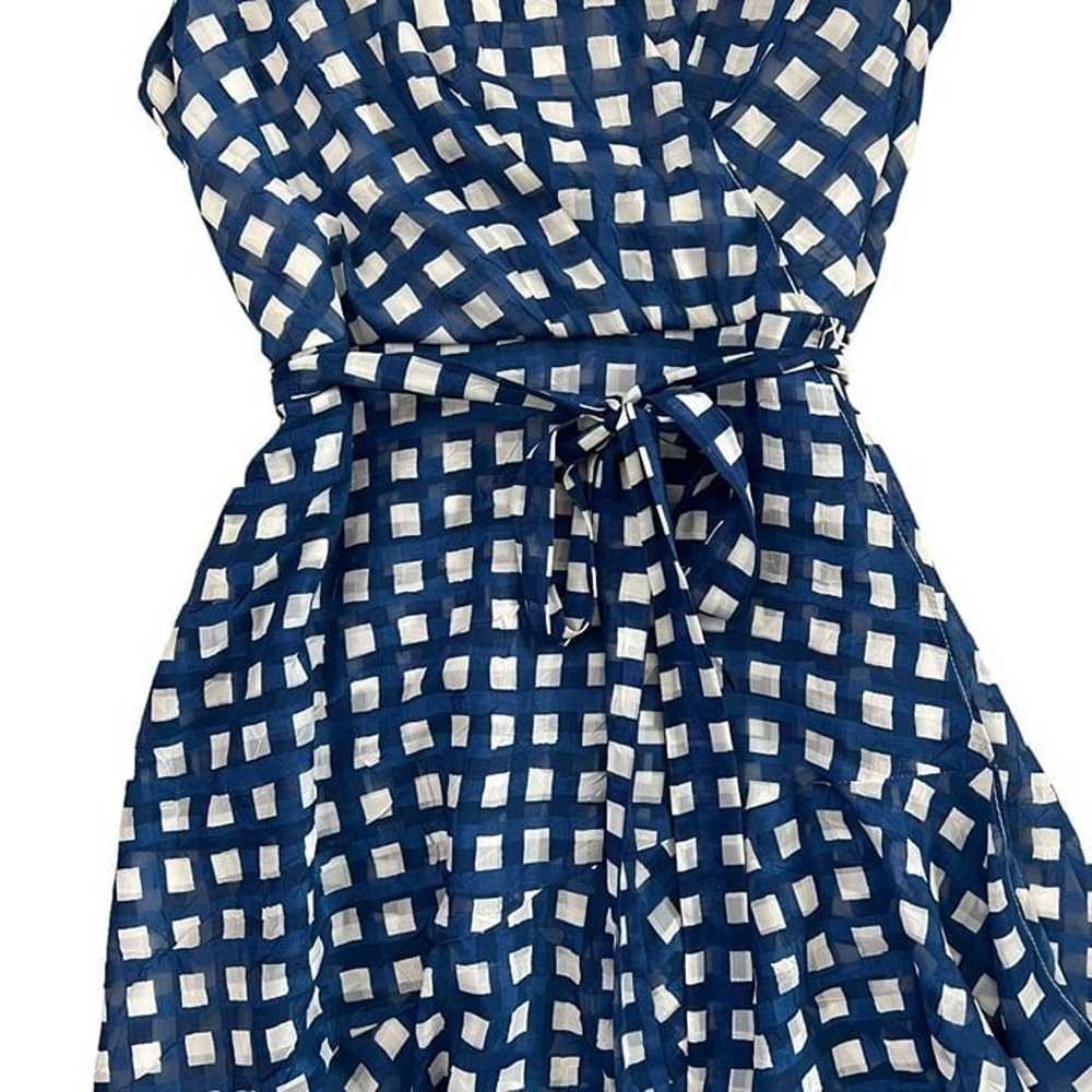 Eliza J Ruffle Hi Low Ruffle Hem Gingham Faux Wra… - image 4