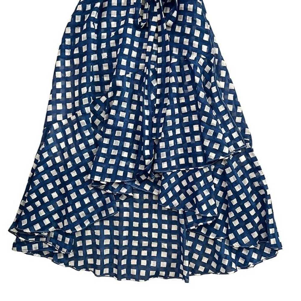 Eliza J Ruffle Hi Low Ruffle Hem Gingham Faux Wra… - image 5