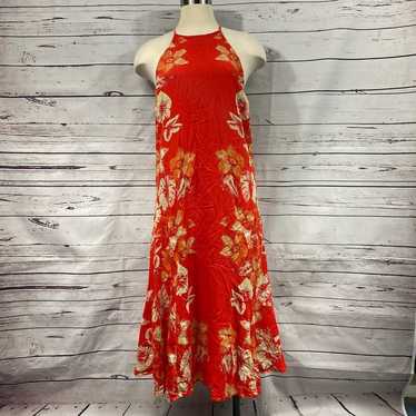 Free People Red Floral Midi Dress