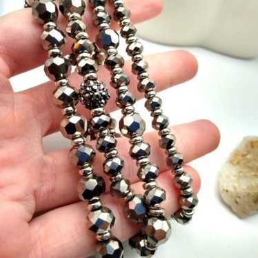 Grey sparkle disco bracelet stack - image 1