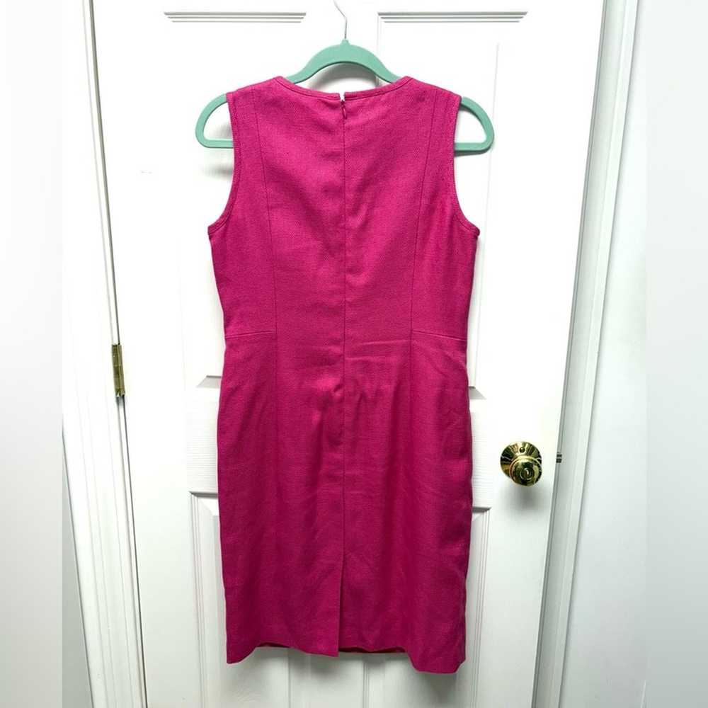 Talbots Pink Tweed Linen Dress, Button Decorated,… - image 3