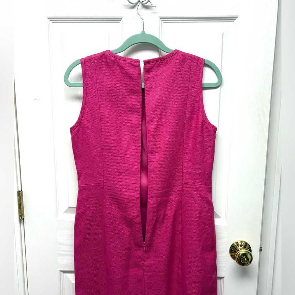 Talbots Pink Tweed Linen Dress, Button Decorated,… - image 4