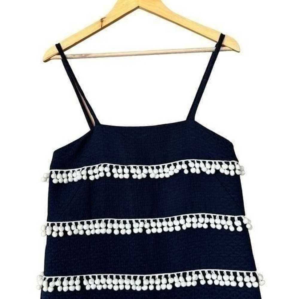 J.crew collection sleeveless dress blue white tas… - image 11