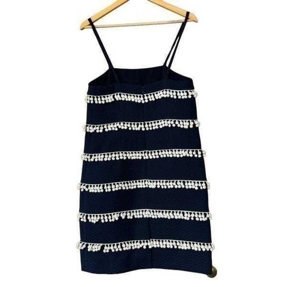 J.crew collection sleeveless dress blue white tas… - image 3