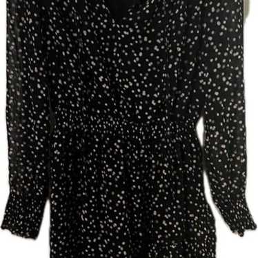 banana republic polka dot dress Size 4 Black and p