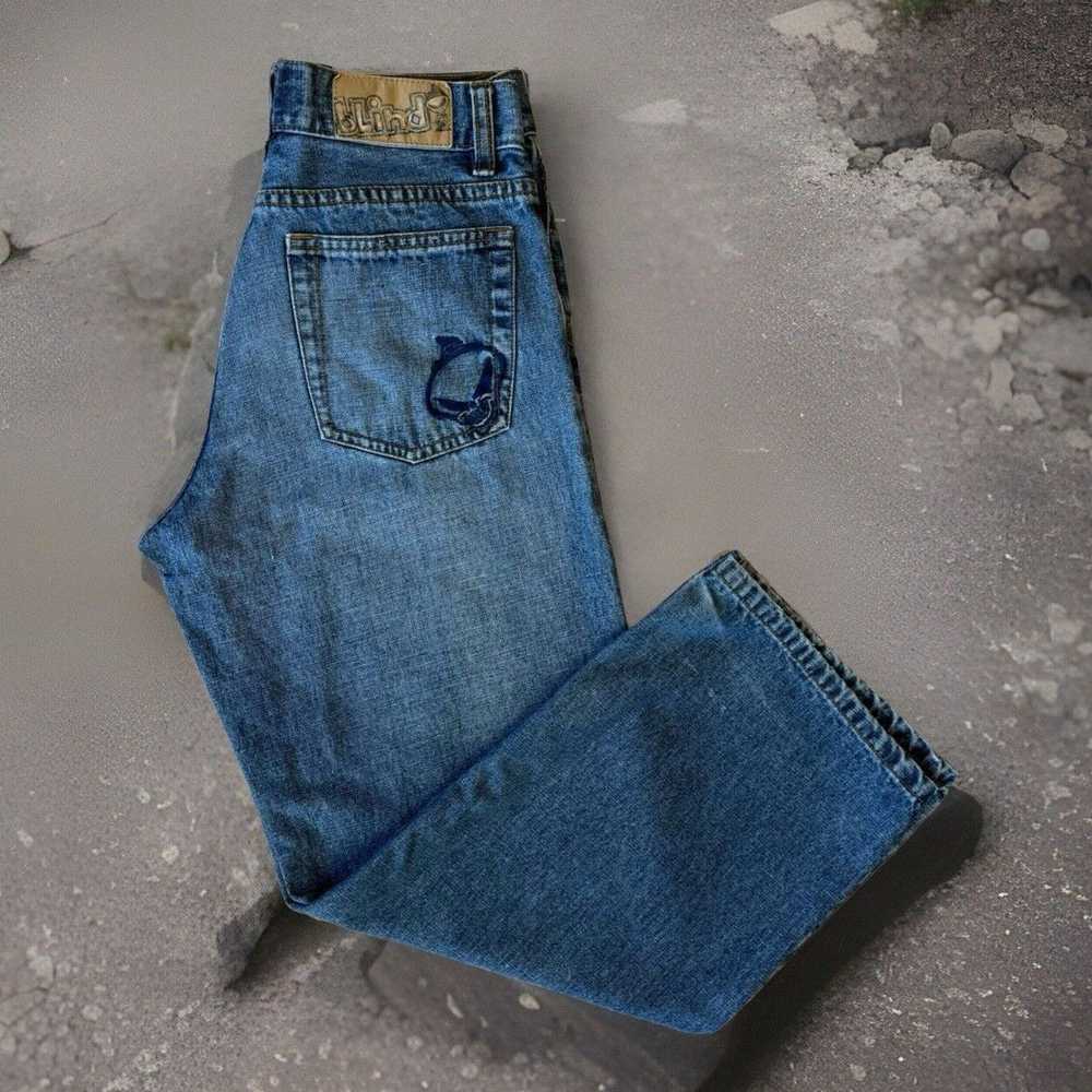 Vintage Vintage Blind Skateboard Jeans 27 Blue Y2… - image 1