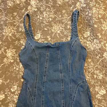 Denim mini dress