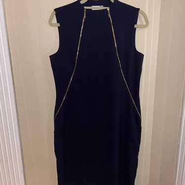 Calvin  Klein LBD - gold zipper detail