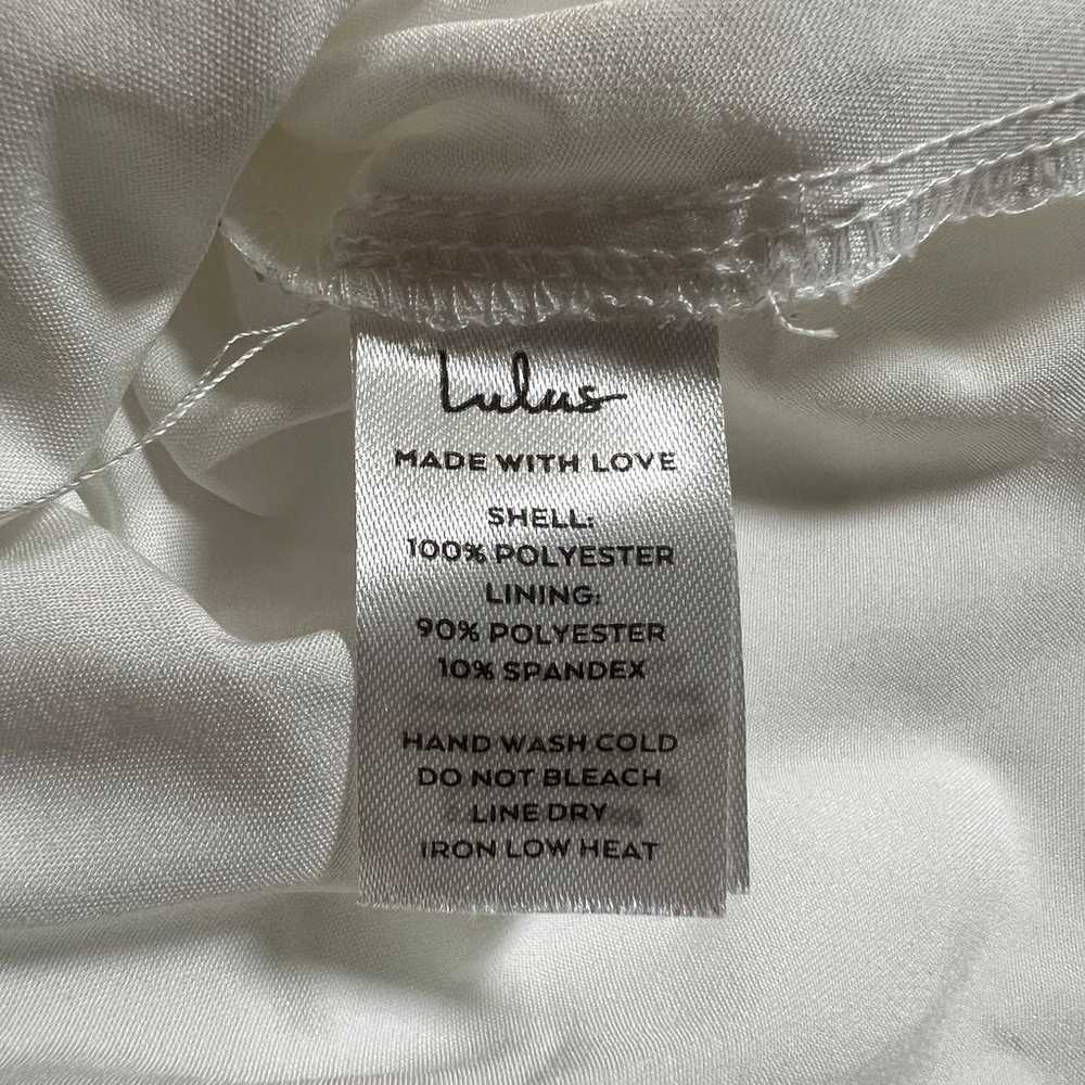 Lulus Irresistibly Sweet White Satin Jacquard Tie… - image 9