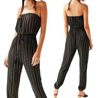 Urban Outfitters Strapless Jumpsuit Tie Waist Bei… - image 1