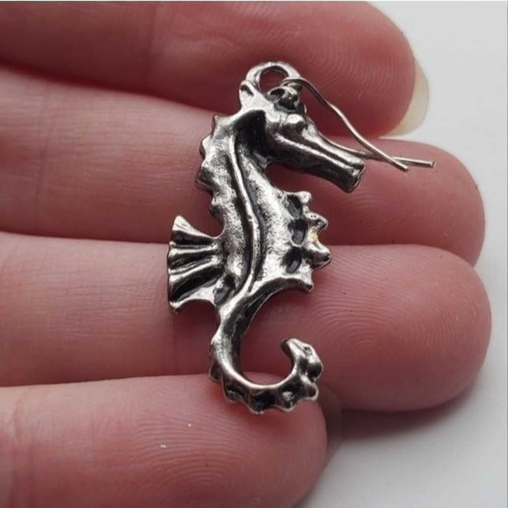 Seahorse necklace pendant nautical ocean - image 1