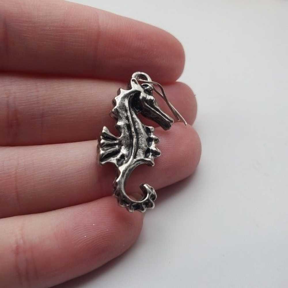 Seahorse necklace pendant nautical ocean - image 2