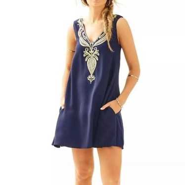 Lilly Pulitzer Owen Navy Swing Dress Medium