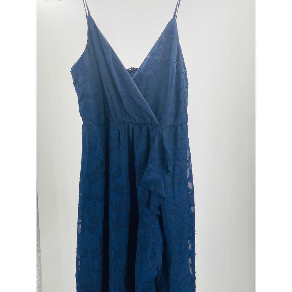 LULU'S SZ L Near Your Heart Navy Blue Burnout Flo… - image 9