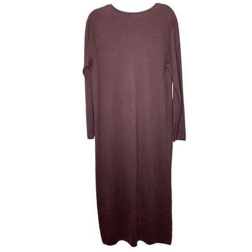 Stretch Jersey Knit V-Neck Maxi Dress Large - image 4