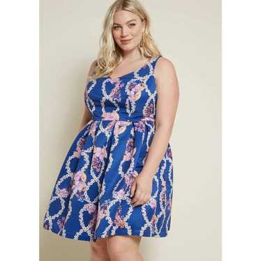 ModCloth "Beautiful You" Fit and Flare Dress in Fl