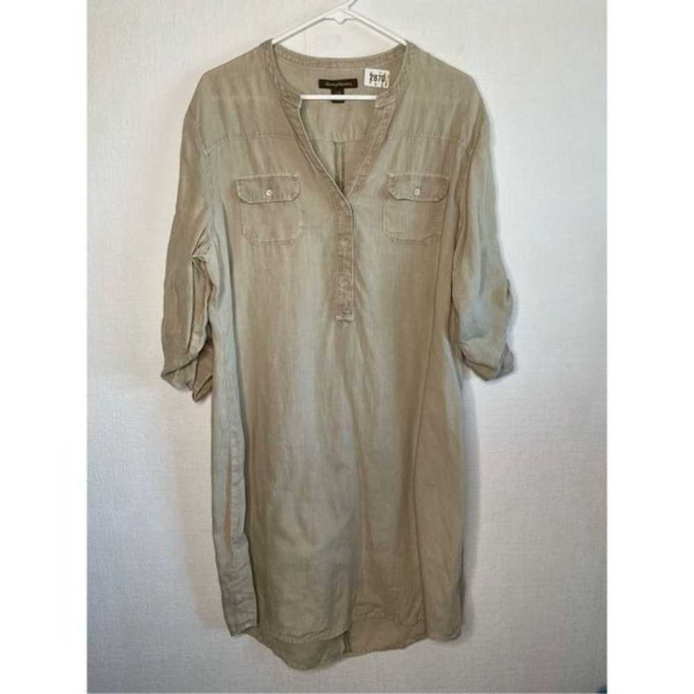 Tommy Bahama Linen Dress size L Womens Tan Long S… - image 1