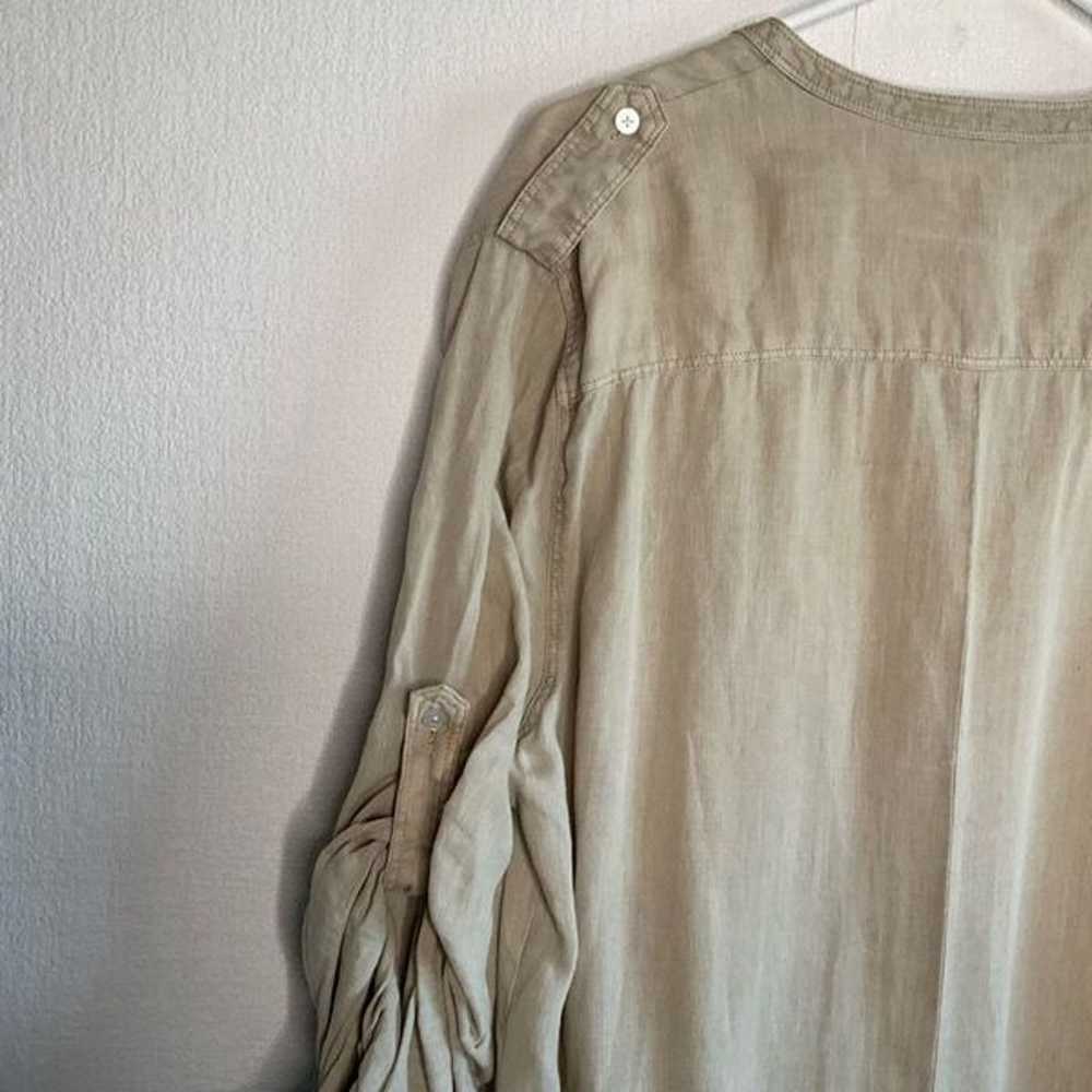 Tommy Bahama Linen Dress size L Womens Tan Long S… - image 6