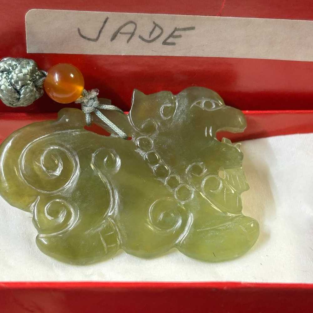 Vintage Antique Chinese Jade Dragon (Hand carved ) - image 1