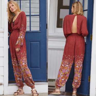 Anthropologie Breezy open back jumpsuit