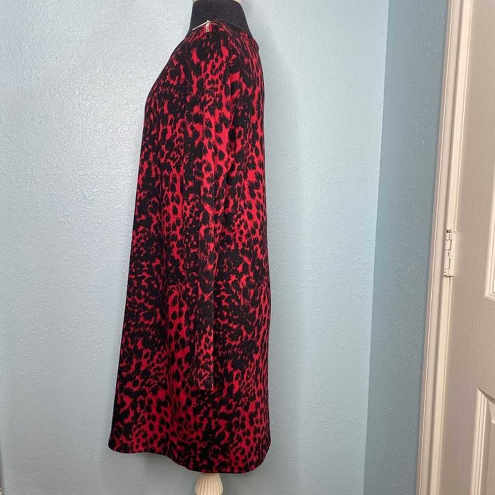 Michael Kors Size XL Knit Red Black Leopard Anima… - image 2