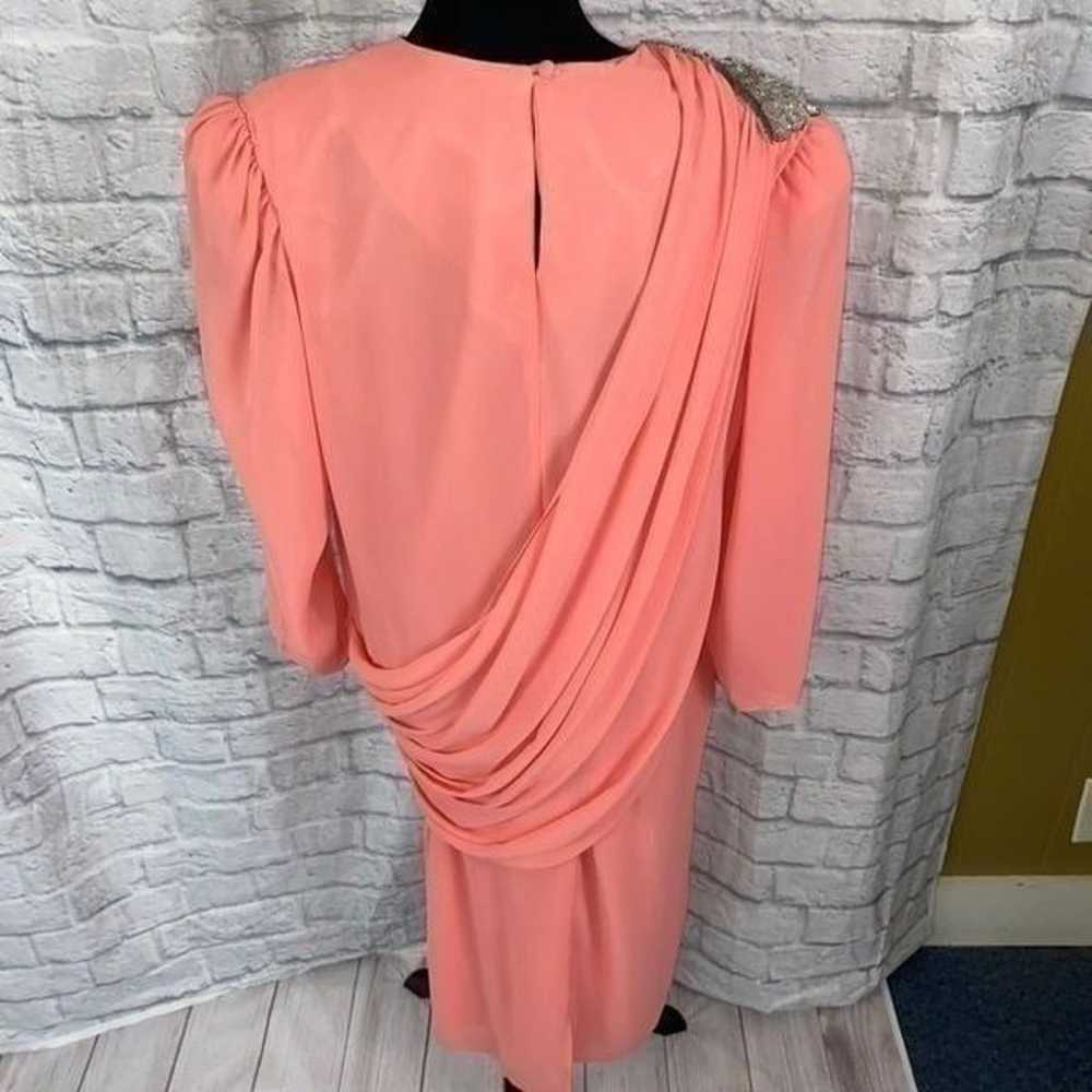 Lee Simone formal drape Dress sz 15/16 - image 12